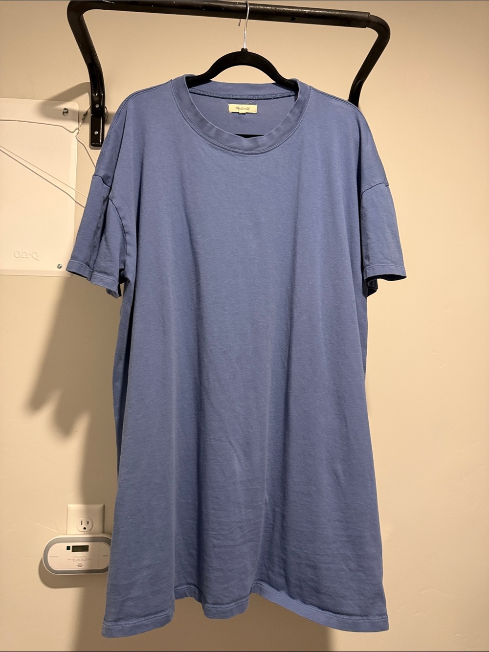 Madewell Short-Sleeve Tee Dress in Periwinkle Blue
